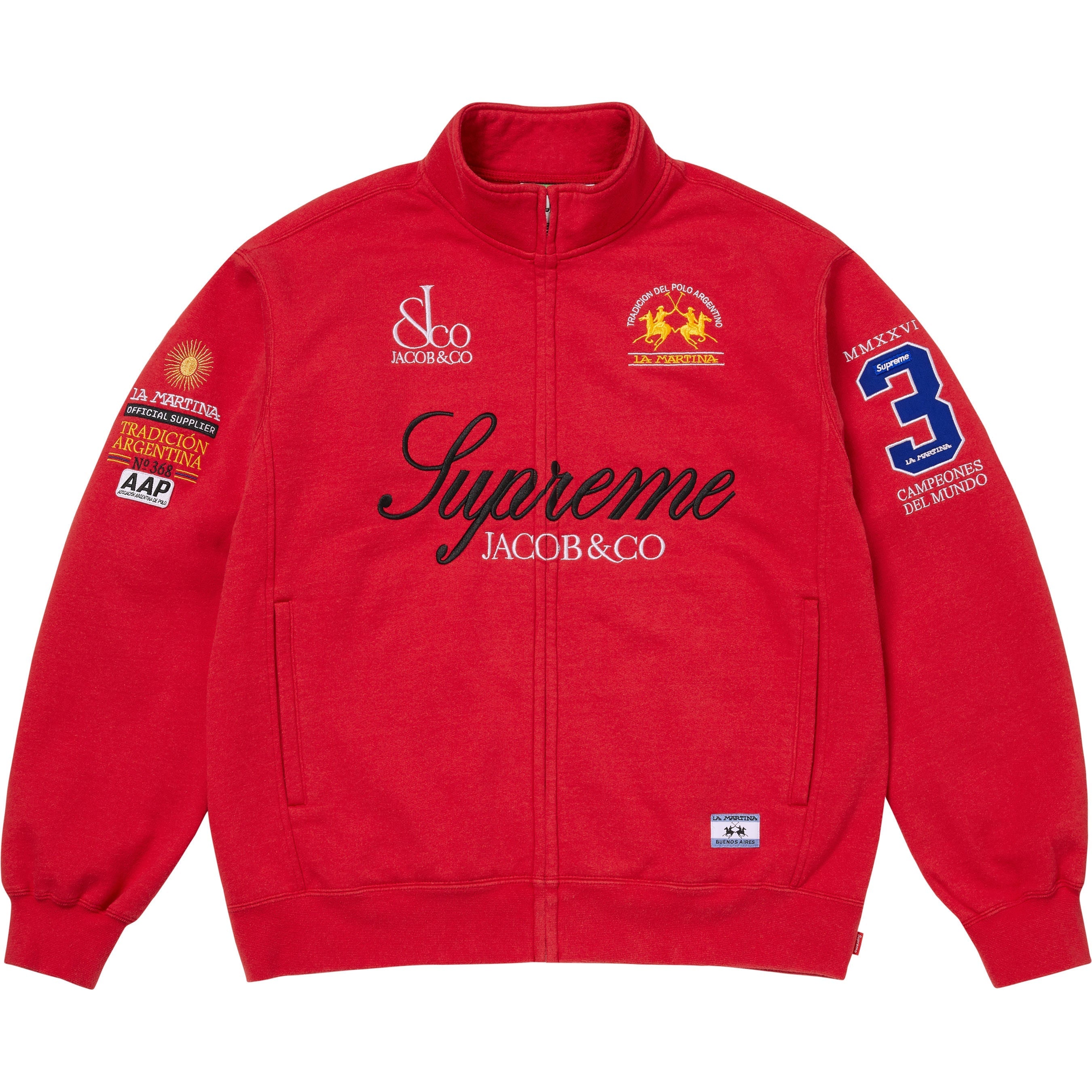 Supreme®/La Martina/Jacob & Co Zip Up Sweatshirt view 4